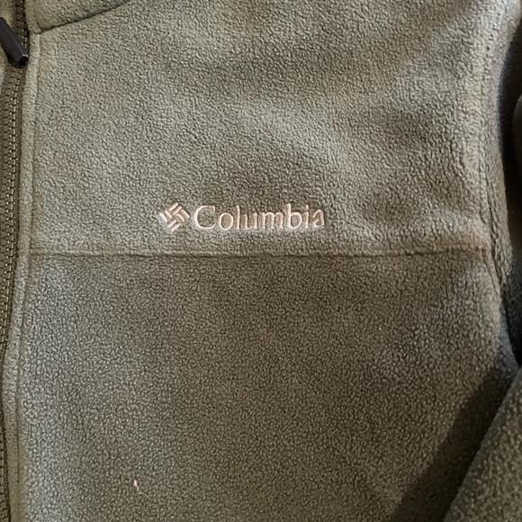 Columbia men's jacket zip up size large army green fleece like - Picture 4 of 6